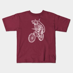 SEEMBO Rat Cycling Bicycle Cyclist Riding Bicycling Bike Kids T-Shirt